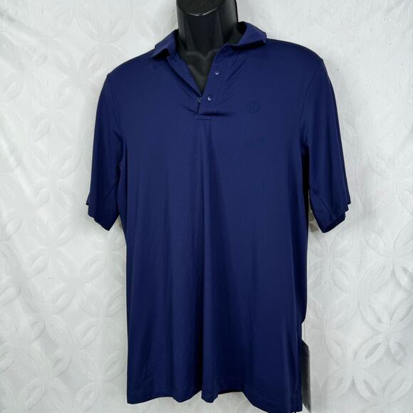 Lululemon Snap Front Performance Short Sleeve Polo Blue Size S NWT - Picture 4 of 8